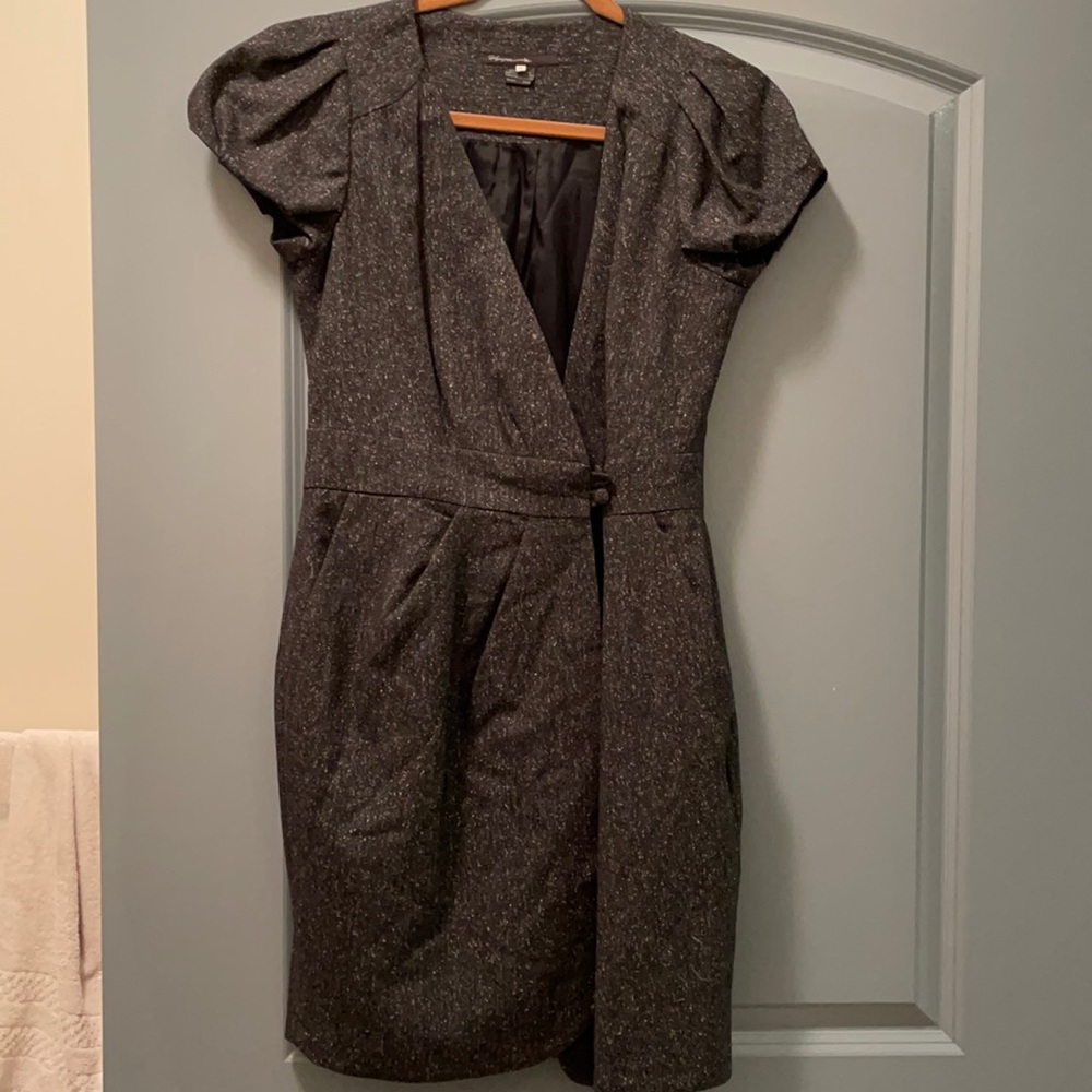 Pippa size 6 black white tweed dress